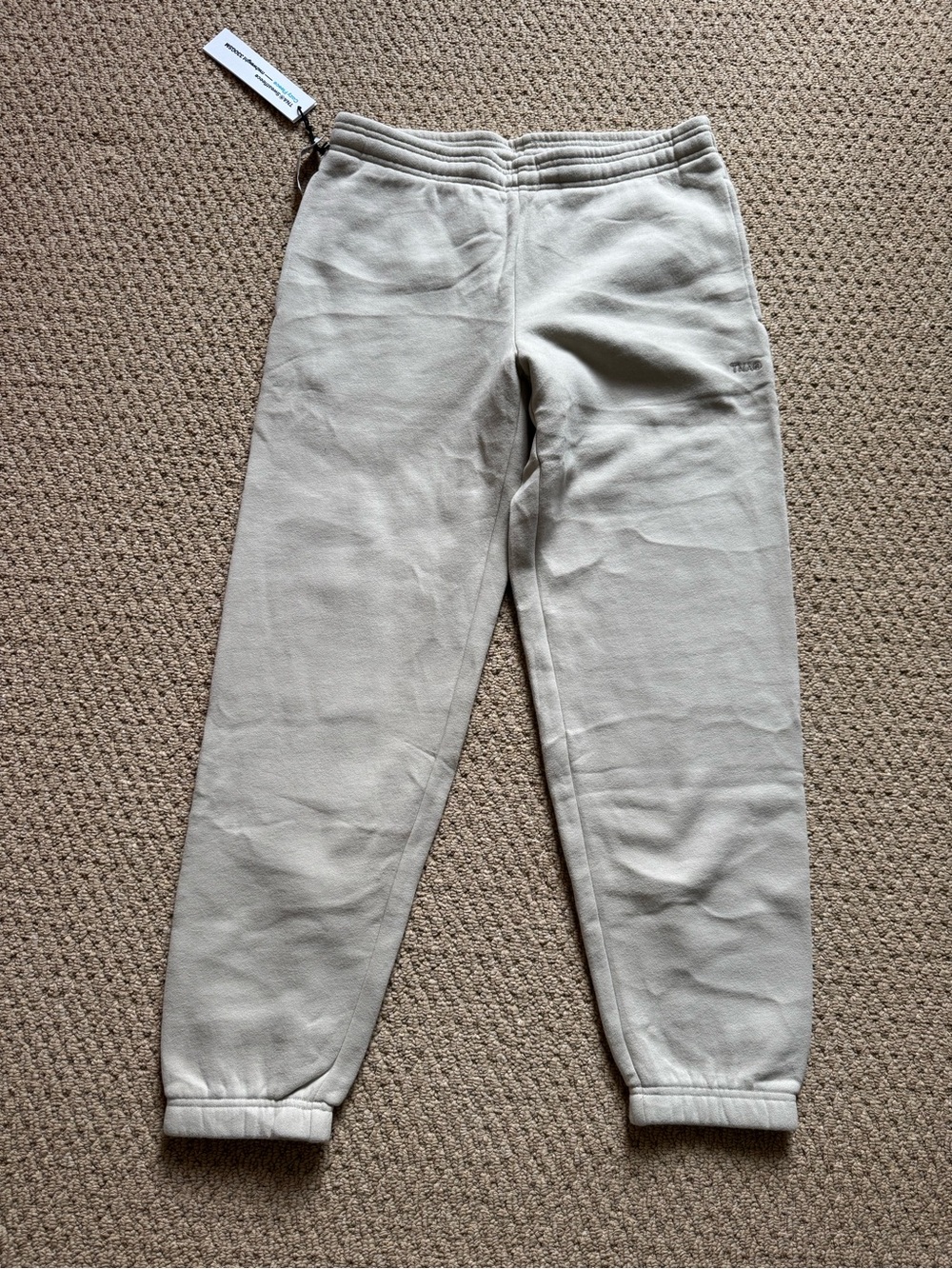 Aritzia TNA Casual Fleece Jogger Pants - Light Beige